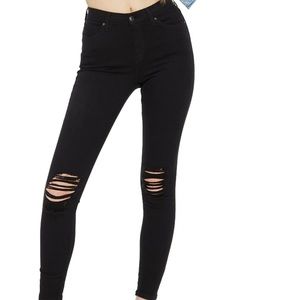 Black High Waisted Topshop Jeans BRAND NWT